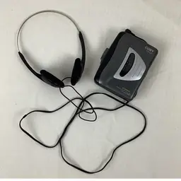 Vintage Coby Stereo Cassette Player Walkman With Headphones