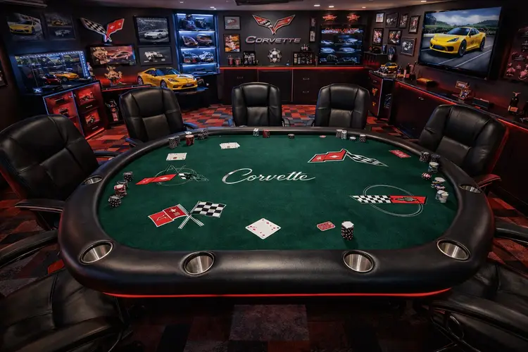 Corvette Poker Table Topper – Premium Casino-Style