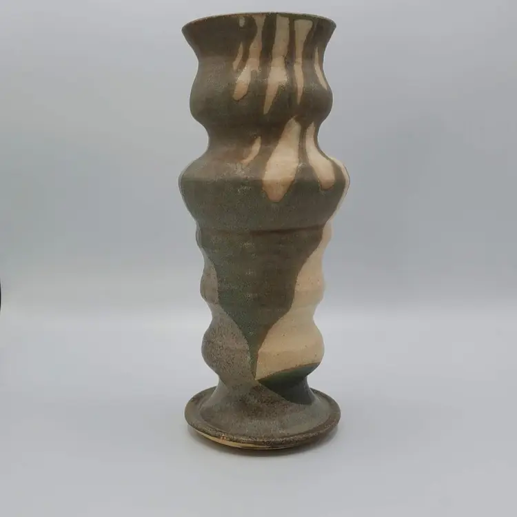 STUDIO ART POTTERY VASE RUSTIC EARTH TONE