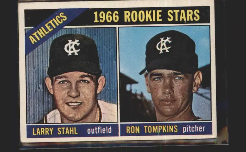 Athletics 1966 Rookie Stars (Larry Stahl / Ron Tompkins) 1966 Topps #107 - (140) - Kansas City Athletics