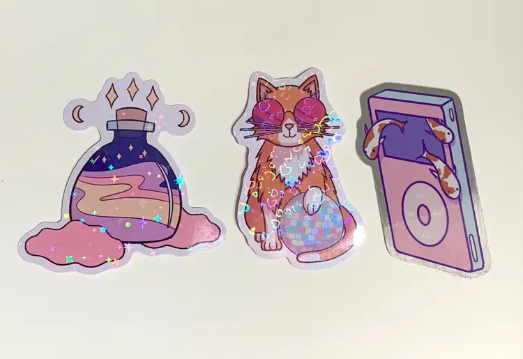 Pastel Koi iPod Silver Brushed Vinyl Sticker