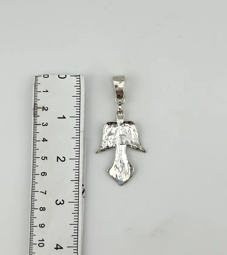 Vintage George Sandoval Sterling Silver Bird Pendant 2.75”