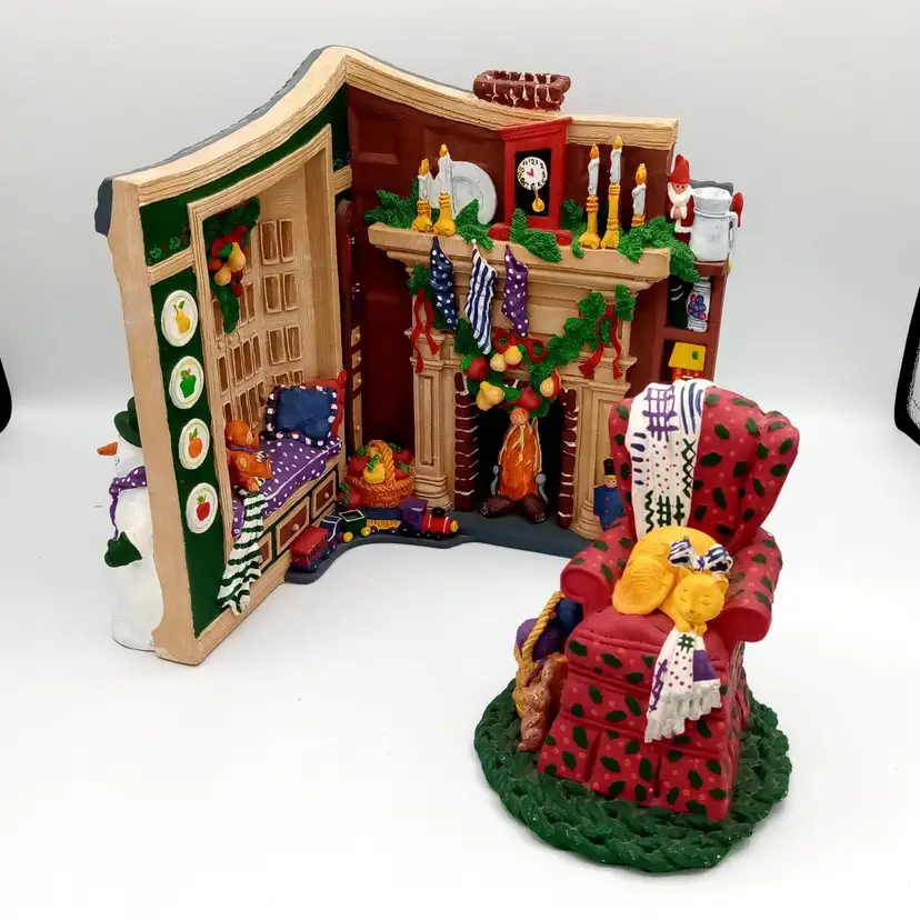 Retired Vintage Dept 56 "All Through The House" Collection Sugar Plum Chair IOB Christmas