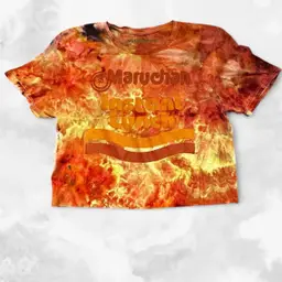 Maruchan Instant Ramen Noodles Cropped Tie-Dyed T-shirt Medium