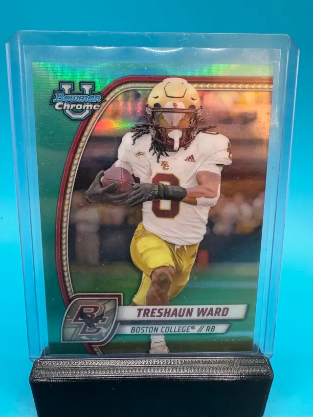 Treshaun Ward Bowman Chrome U Aqua Refractor /299 Boston College Eagles