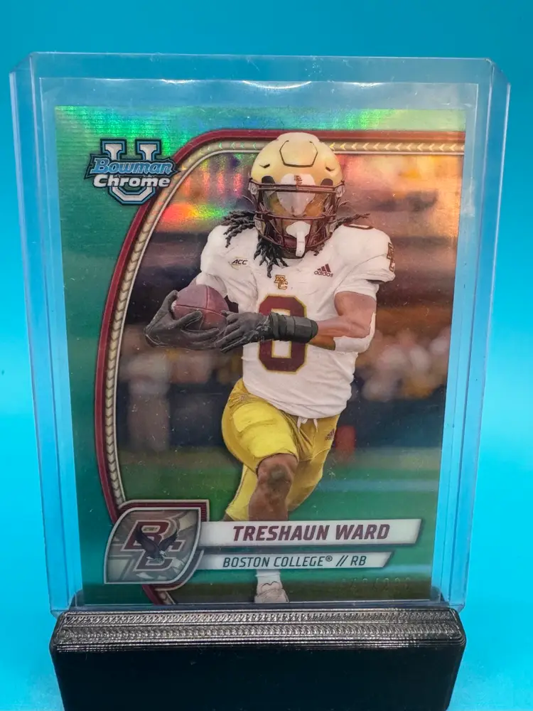 Treshaun Ward Bowman Chrome U Aqua Refractor /299 Boston College Eagles