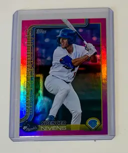 Spencer Nivens Pro Debut Fuschia Foil /199 Kansas City Royals