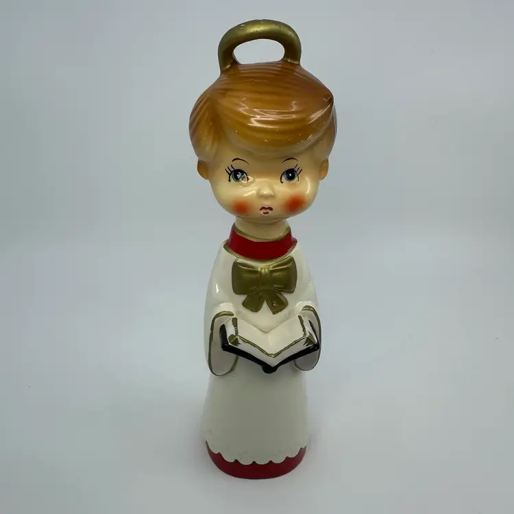 Vintage Choir Boy Caroler Ceramic Japan 1950s MCM