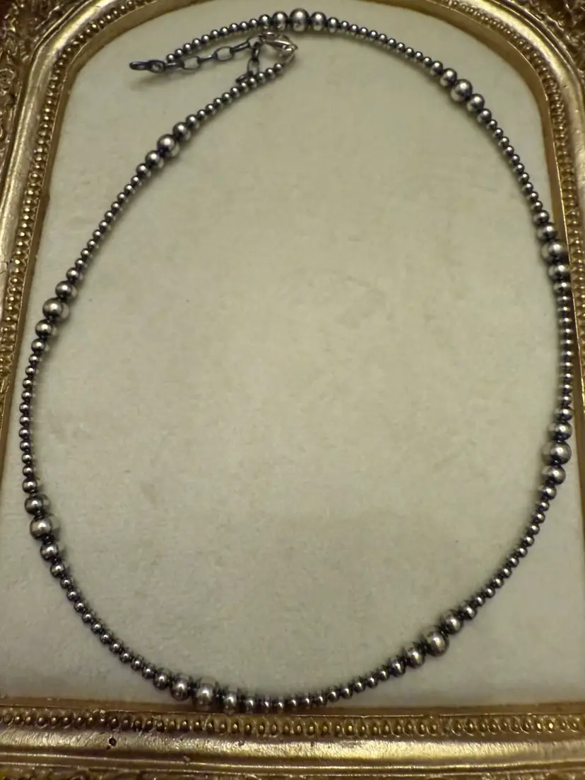 Sterling Silver Pearl 22” Necklace