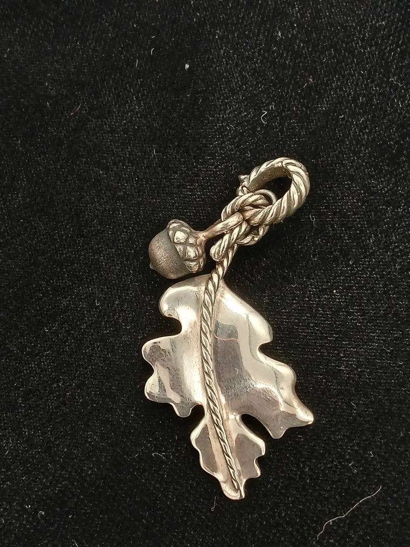 David Yurman Oak Leaf And Acorn Pendant 925