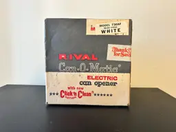 Vtg Rival Can-O-Matic Click N Clean Electric Can Opener IOB Factory Sealed