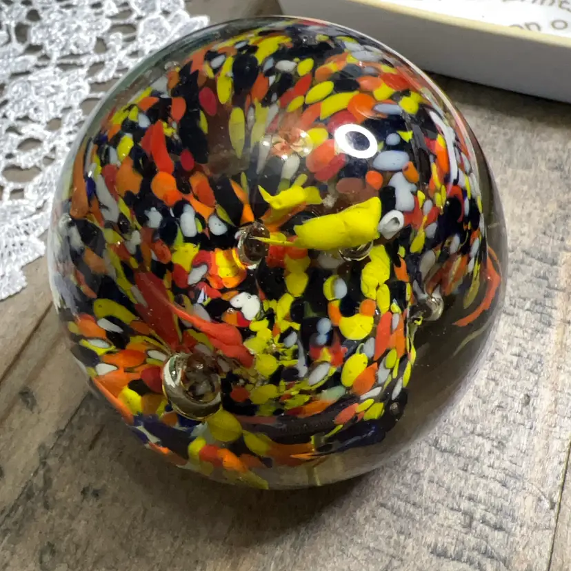 Fireworks Paperweight Unsigned