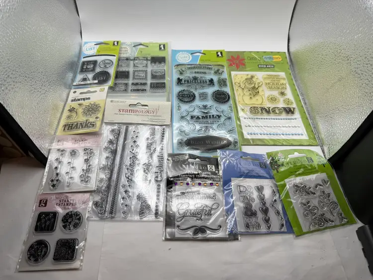 11 New in Pack Crafting Cling Stamp Sets