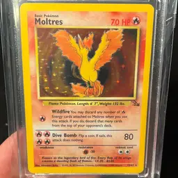 1999 Pokémon Fossil set Holo Rare Moltres (12/62).