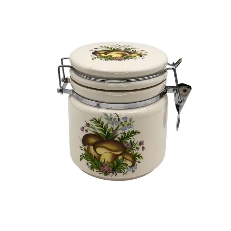 VINTAGE CANISTER JAR
Mushroom Motif 1970-80s