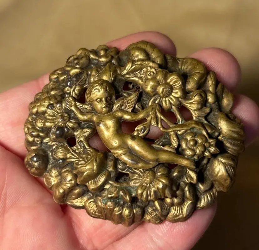 Antique Cherub Brooch