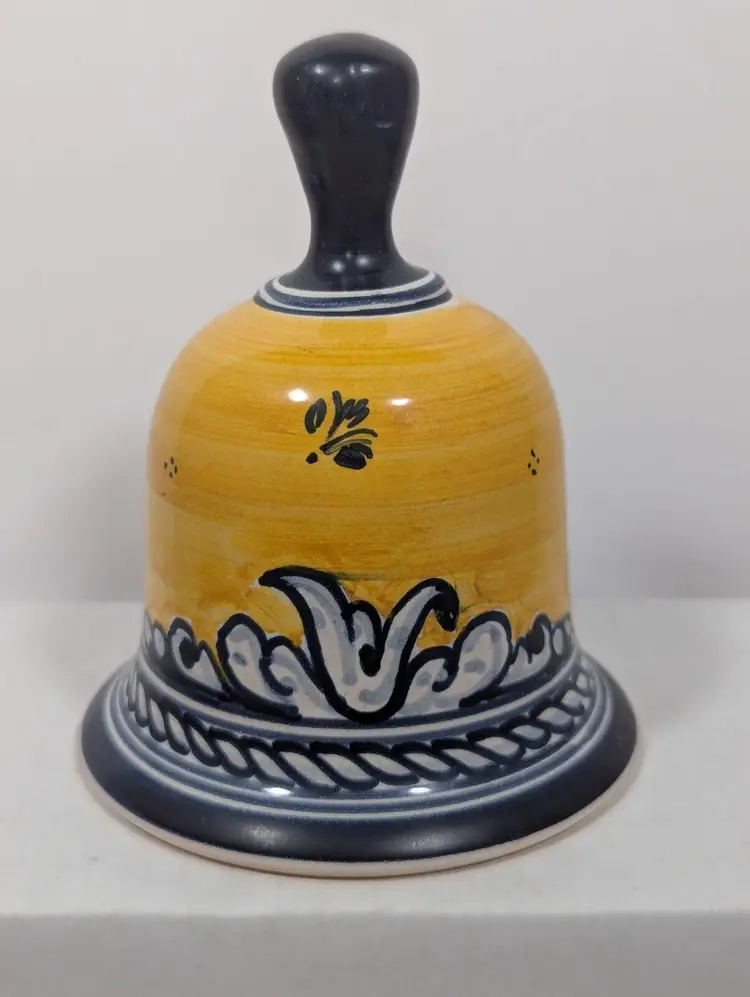 Vintage Mexican Talavera Style  Bell Signed Escobar