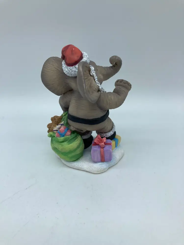 Vintage 1997 Peanut Pals of the Month Mini Sculpture Collection Elephant Santa
