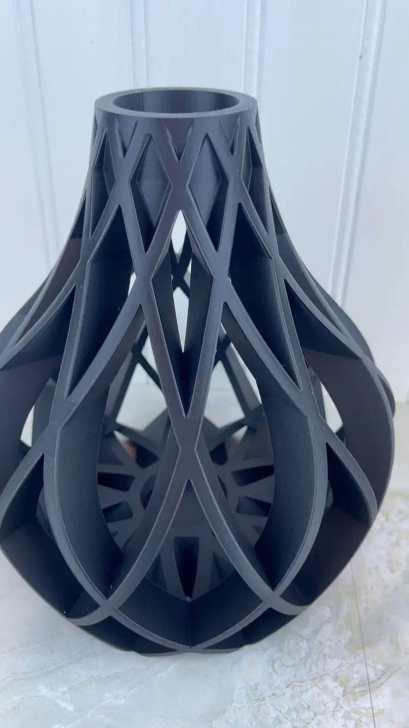 Modern 3D Printed Vase, The Vukan Vase, Flower Vase, Dried Flowers, Bookshelf Table Decor, Plant Lovers, Multiple Colors