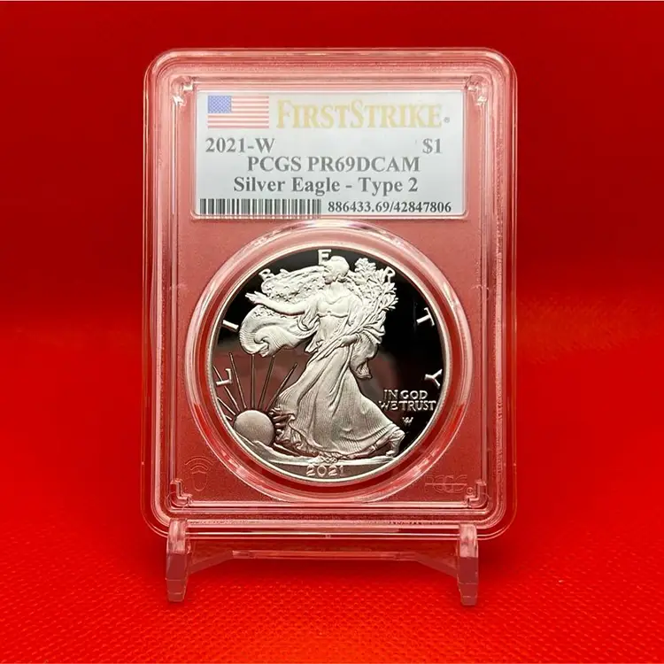 2021-W Silver Eagle Type 2 PCGS PR69DCAM First Strike