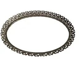 #14 Vintage Metal Framed Vanity Dresser Tray