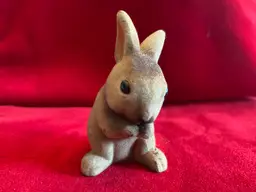 Vintage Hallmark Merry Miniature Flocked Bunny