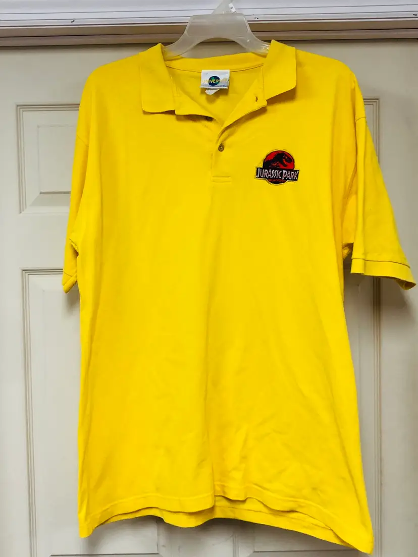 1997 Universal Jurassic Park XL Polo Vintage Movie Apparel