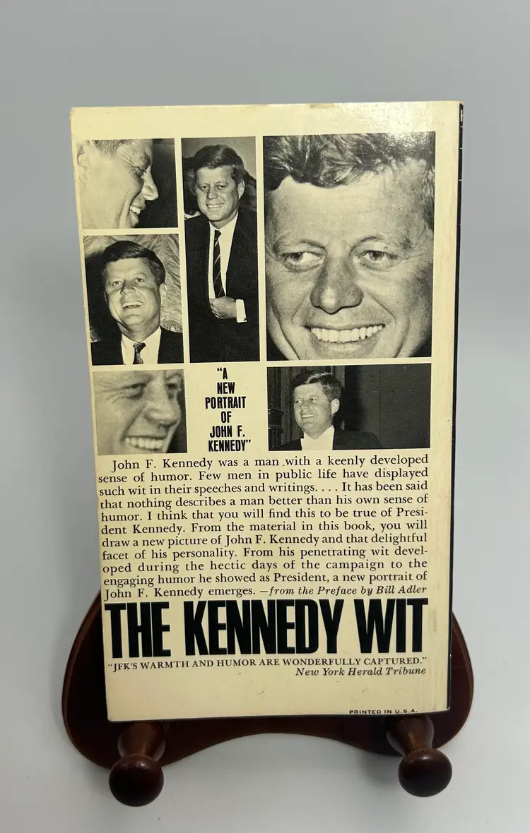 Vintage 'The Kennedy Wit' Bill Adler Paperback Book 1965 Bantam