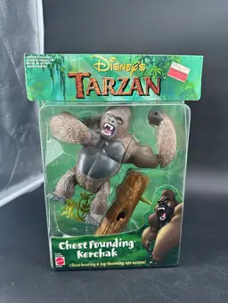 Vintage Sealed 1999 Tarzan Chest Pounding KERCHAK Figure
