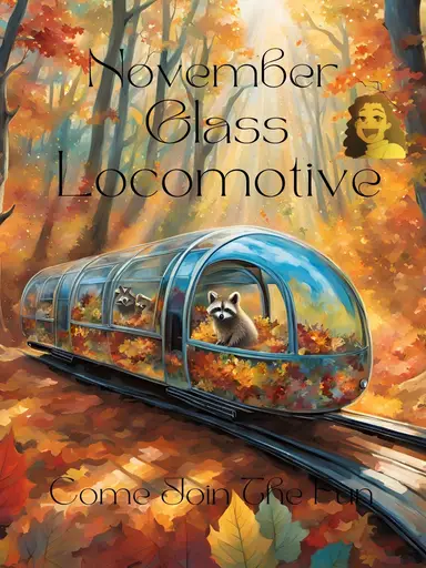 Glass Locomotive with Auntie Q's