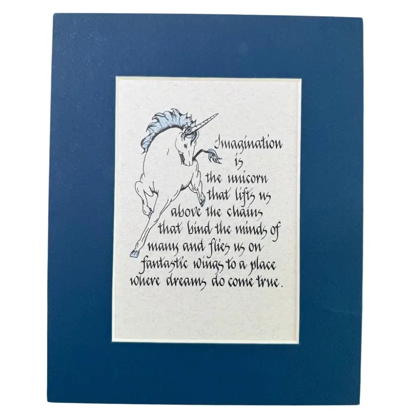 Unicorn Print - With Matte Board