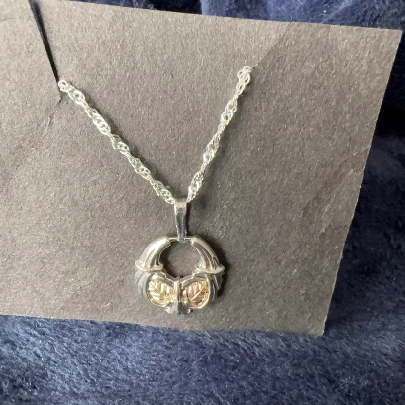 Black Hills  Silver Round Pendant