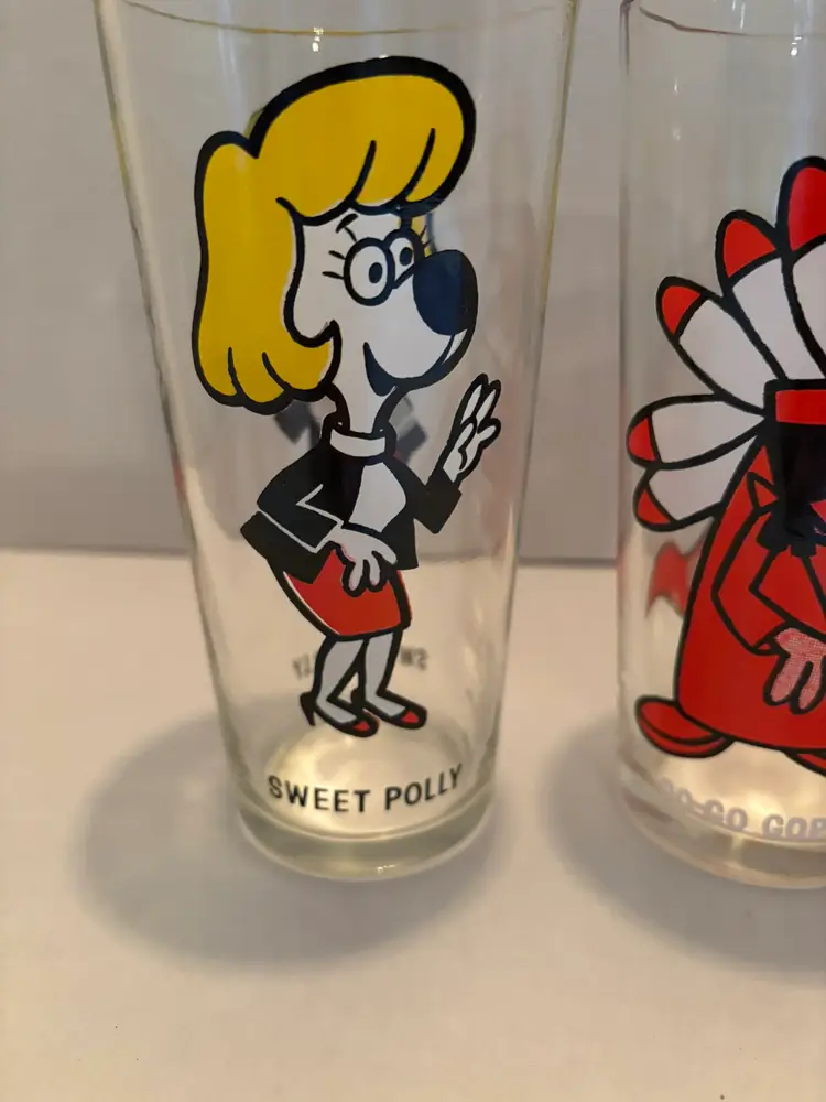 Vintage Pepsi Collector Series Set of 3 Drinking Glass Sweet Polly,Go-Go Gopher