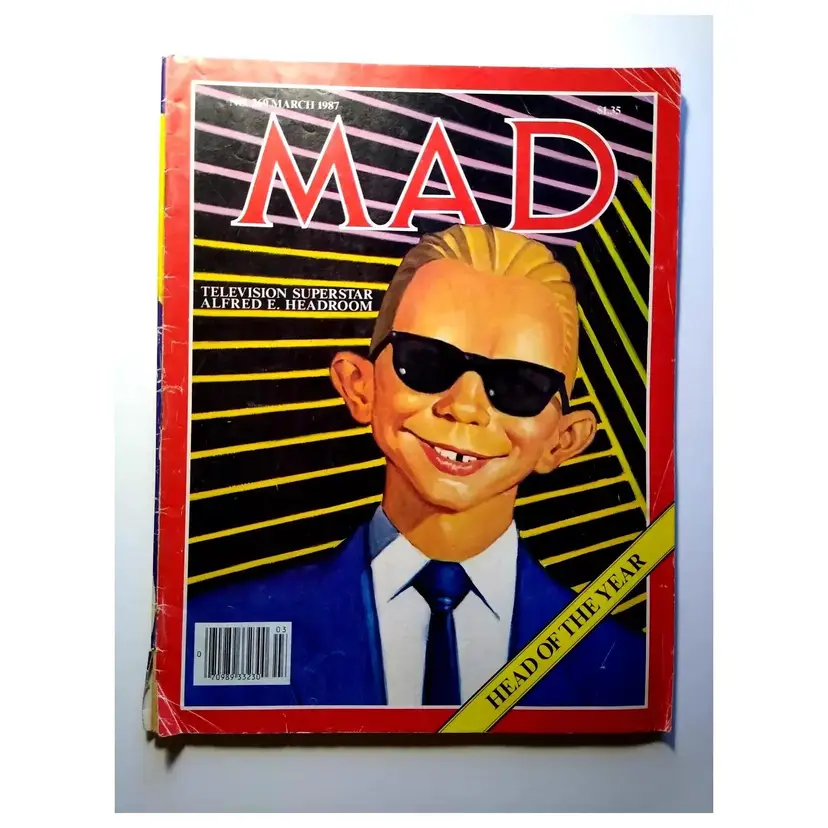 MAD Magazine March 1987 # 269 Max Headroom Stand By Me Movie Satire Madballs