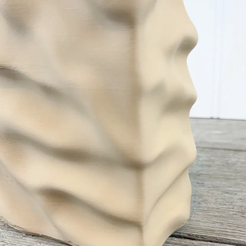 Paper Bag Sack Vase, Papur C Vase, Flower Vase, Crumpled Sack, 3D Printed