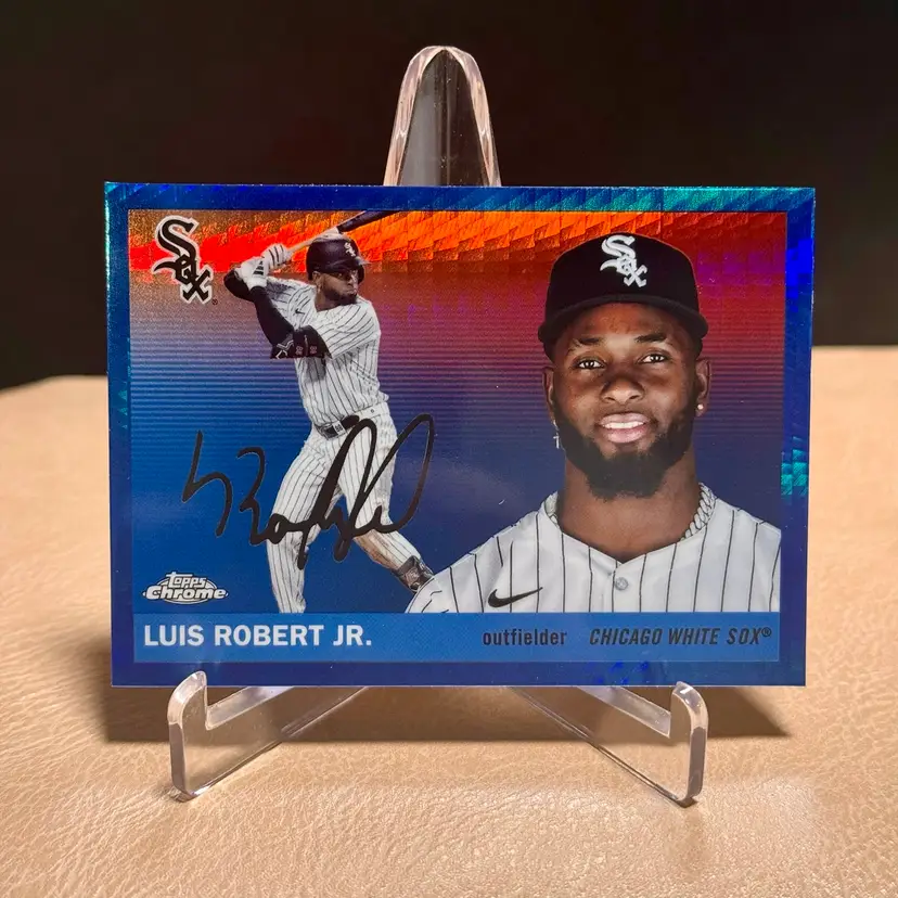 Luis Robert Jr 2025 Topps Chrome Platinum Blue Prism Refractor Chicago White Sox
