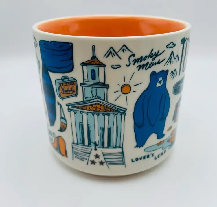 Starbucks Ceramic Coffee/Tea Mug, TENNESSEE, Been There Series, Dated 2018