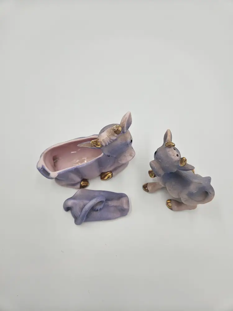 #B67 Purple Cow Jelly Jar and Single Shaker Made in Japan