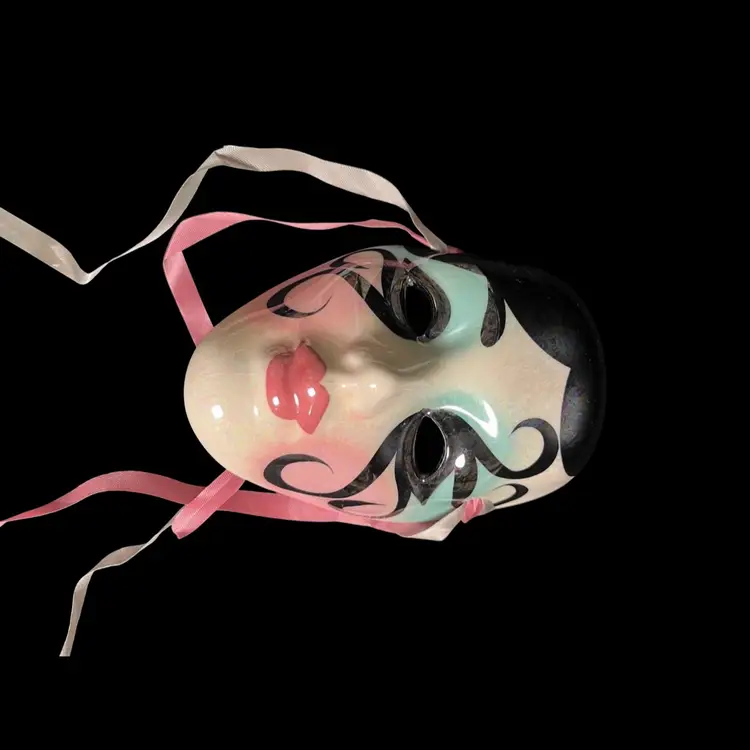 #02 Trio of Ceramic Hand Painted in New Orleans, LA Mardi Gras Masks