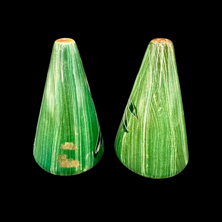 Vintage SALT & PEPPER SHAKER SET HAND PAINTED FLORENZ AUSTRALIA Approx. 4" tall