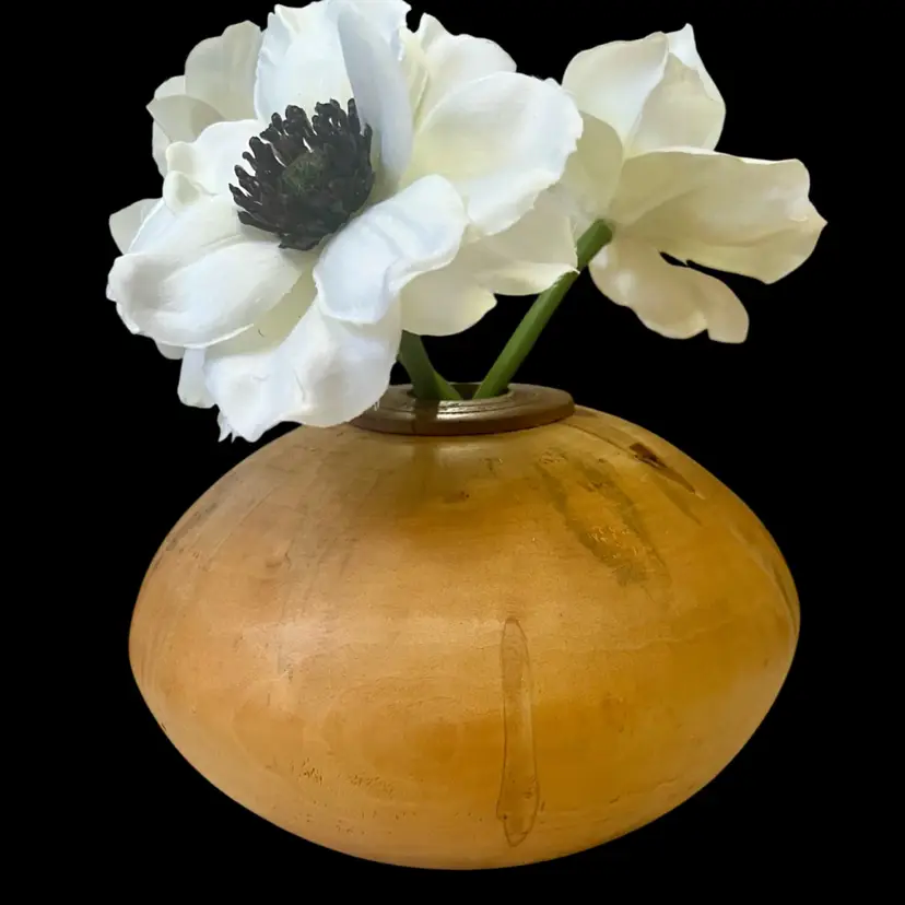 💎Signed Hand-turned Elder Wood Weed Vase