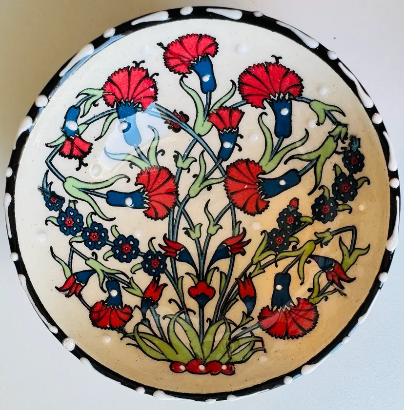 Beautiful  AKKAS Candy, Nut or Trinket Dish - Hand-Painted in Turkey
