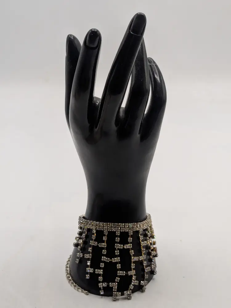 Vintage Saint Sammy Austrian Crystal Waterfall Bracelet NOS