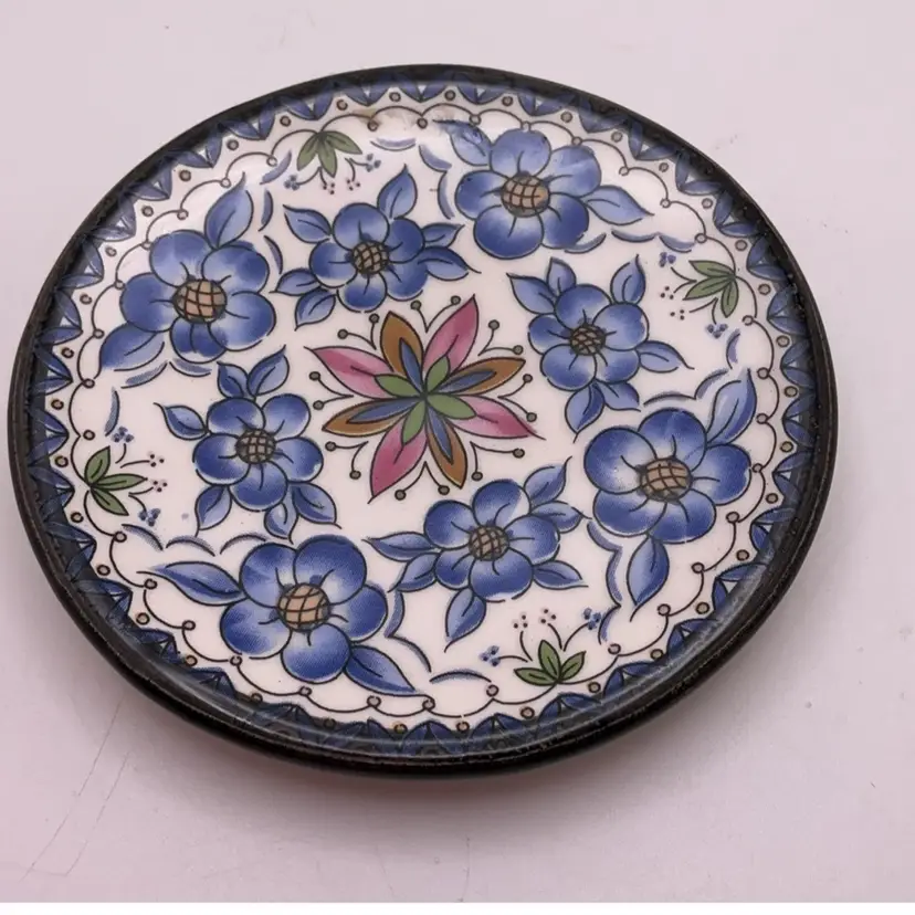 MANIC VTG Floral Trinket Dish Wall Decor Ceramic 3.5β