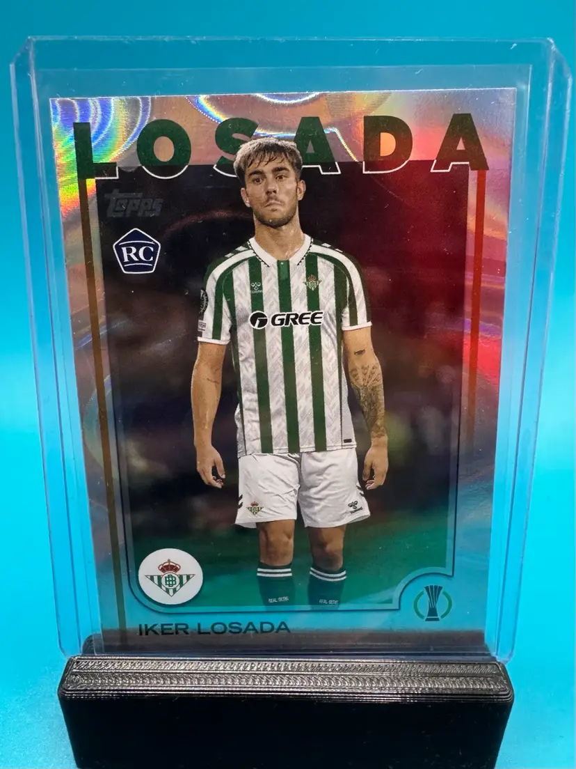 Iker Losada Topps UEFA CC Rain Drops Parallel RC Real Betis