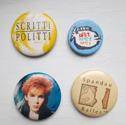 1980s New Wave pin set
