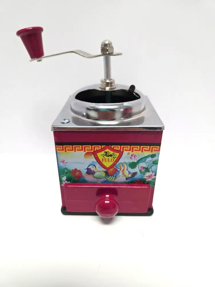 Vintage Coffee Grinder Pepper Grinder/“Fulo”/Bird & Flower Design/Coffee Grinder/Pepper Grinder/Metal Grinder/Coffee/Pepper/Manual Grinder
