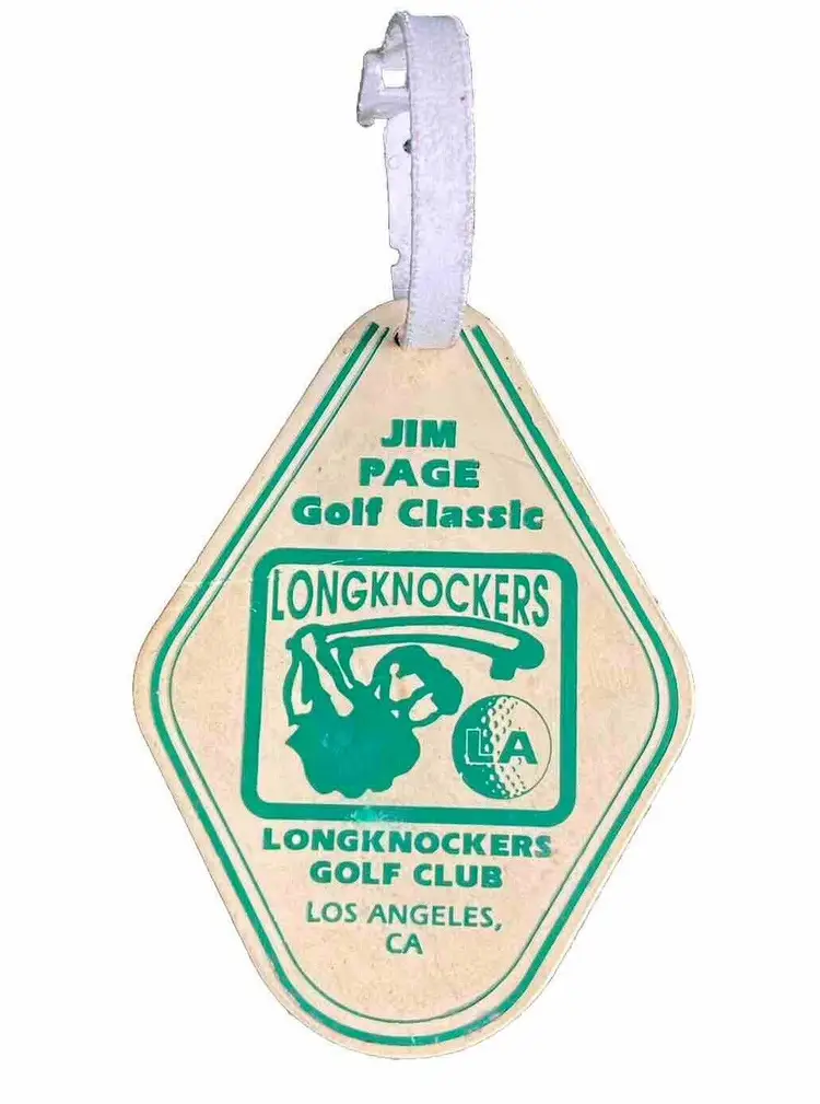 Longknockers Golf Club Bag Tag Jim Page Los Angeles Golf Classic
