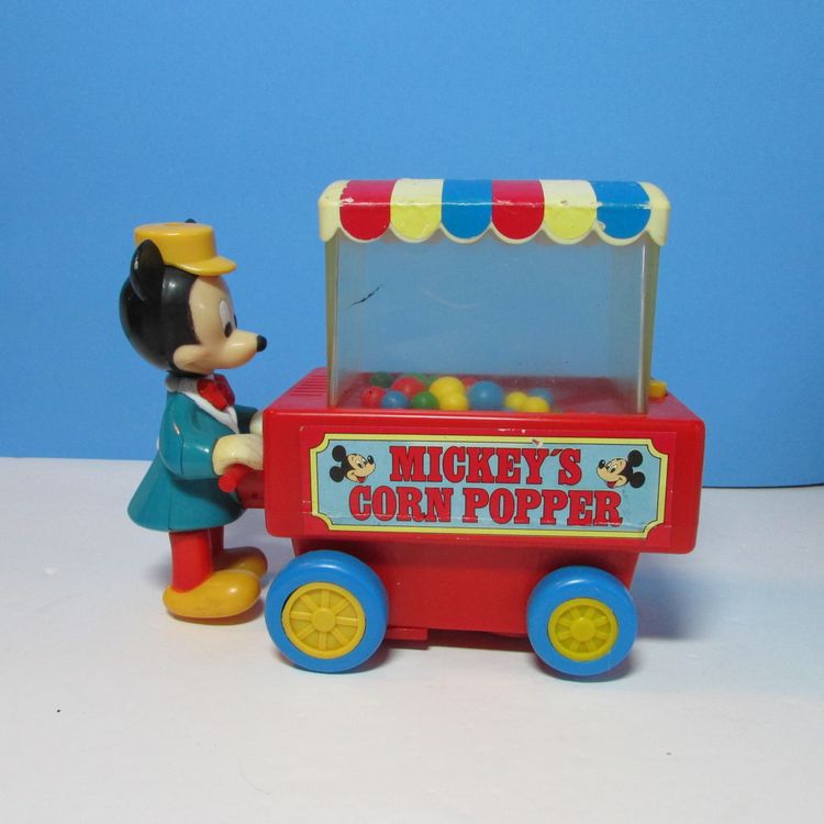 *read* vintage Illco Walt Disney's Mickey Mouse Walking Corn Popper