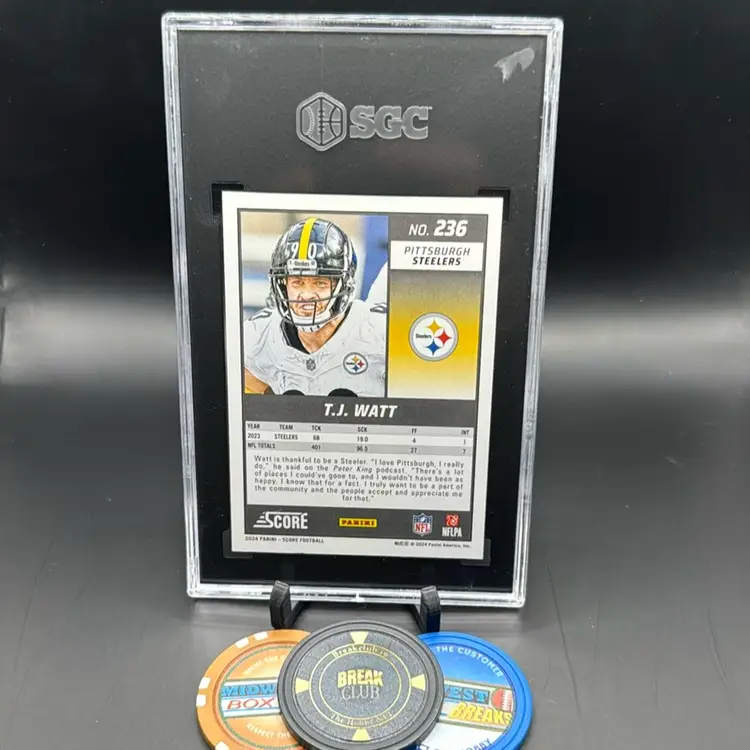 T.j. Watt 335/630 Lava SGC 9.5 2024 Panini Score Pittsburgh Steelers